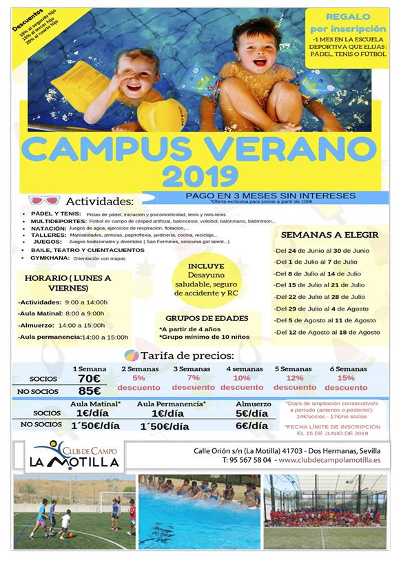 Campus de verano 2019 en Dos Hermanas
