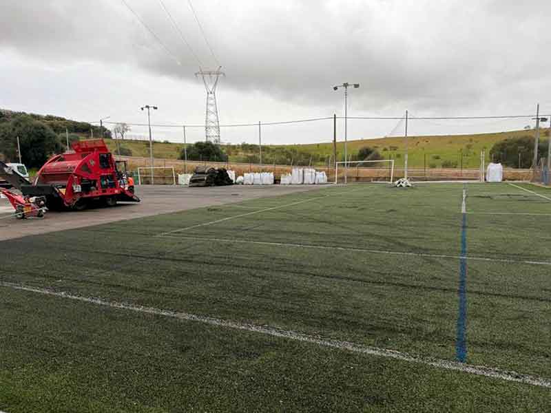 Pista antes de arreglo