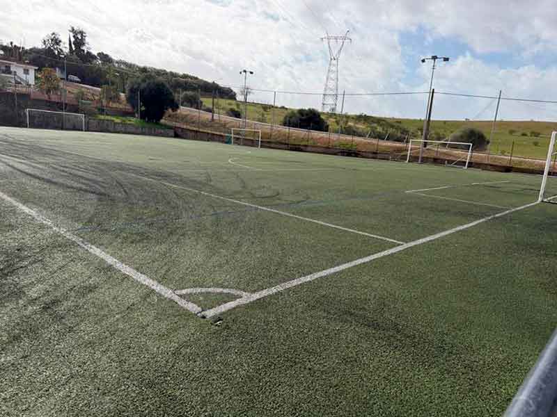 Pista antes de arreglo